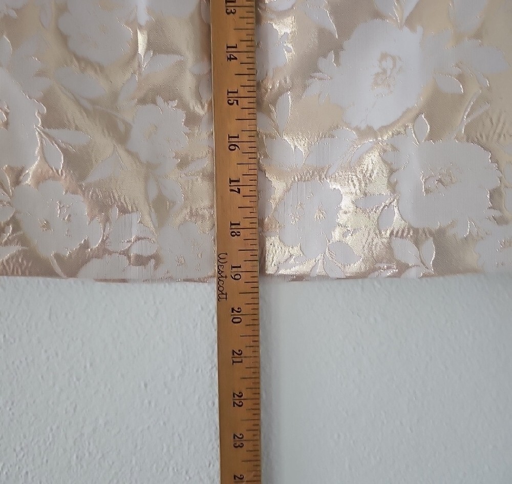 J. Crew Factory Metallic Floral Jacquard A-Line Skirt Size 10 in Ivory and Gold - Picture 7 of 14